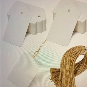 White Gift Tags,  with Twine